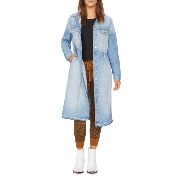 Anthropologie - SANCTUARY Ramsey Long Cotton Denim Jacket/Duster/Dress - Picture 3 of 6